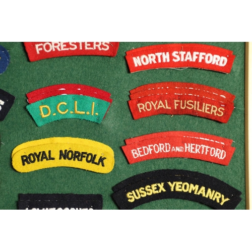 260 - A LARGE COLLECTION OF FABRIC SHOULDER TITLES AND OTHER PATCHES. A large collection of shoulder title... 