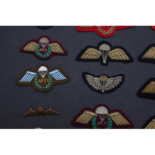 266 - A COLLECTION OF PARACHUTE JUMP INSTRUCTOR PATCHES AND OTHER WINGED PATCHES. A collection of ten Jump... 