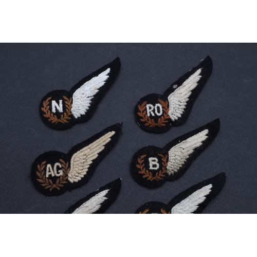 272 - A COLLECTION OF R.A.F. BREVET WING BADGES. A collection of single wing 'Brevet' badges: AG (Air gunn... 