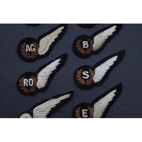 272 - A COLLECTION OF R.A.F. BREVET WING BADGES. A collection of single wing 'Brevet' badges: AG (Air gunn... 