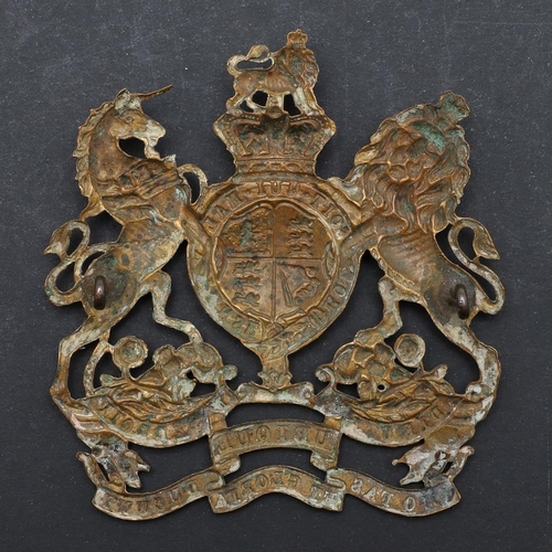 349 - A VICTORIAN CORPS OF ENGINEERS HELMET PLATE. A helmet plate for the Corps of Royal Engineers for the... 