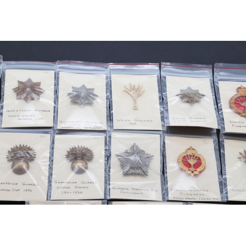 357 - A COLLECTION OF CAP AND OTHER BADGES FOR VARIOUS GUARDS REGIMENTS. A collection of Guards badges to ... 