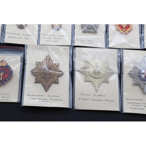 357 - A COLLECTION OF CAP AND OTHER BADGES FOR VARIOUS GUARDS REGIMENTS. A collection of Guards badges to ... 