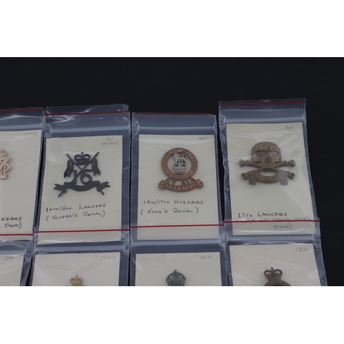 362 - A COLLECTION OF BRITISH ARMY CAP BADGES FOR THE CAVALRY POST FIRST WORLD WAR. A collection of Cap ba... 