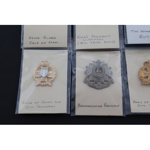 368 - A COLLECTION OF BRITISH ARMY CAP BADGES, CYCLISTS BATTALIONS, YEOMANRY AND OTHERS. A collection of c... 