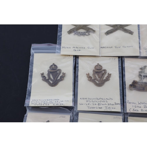 370 - A COLLECTION OF BRITISH MILITARY CAP BADGES, VARIOUS UNITS. A collection of cap badges for various u... 