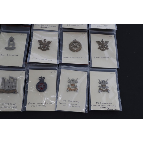 376 - A COLLECTION OF BRITISH ARMY CAP BADGES FOR THE CAVALRY POST FIRST WORLD WAR. A collection of Cap ba... 