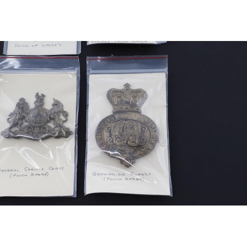 377 - A COLLECTION OF POUCH AND SHOULDER BADGES TO INCLUDE THE CAMERON HIGHLANDERS. Pouch bag badges for t... 