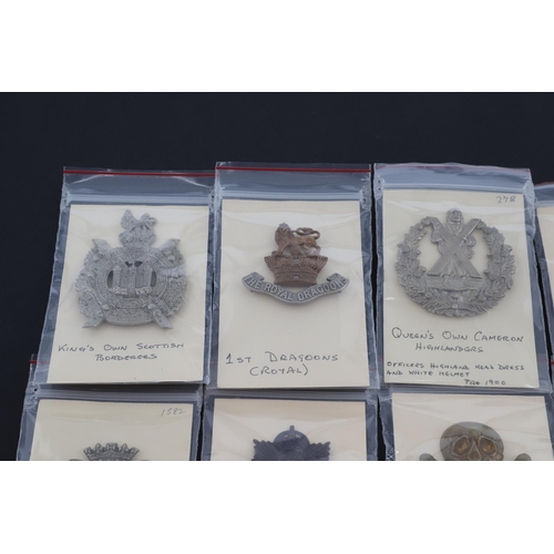 378 - A COLLECTION OF BRITISH MILITARY CAP BADGES. A mixed collection of cap and similar badges to include... 