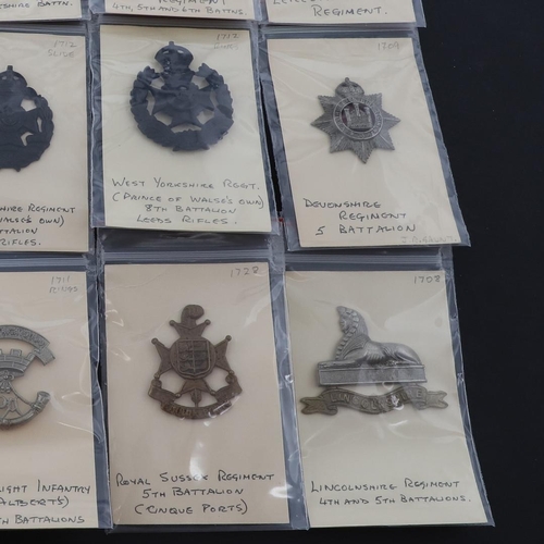 383 - A COLLECTION OF CAP BADGES FOR TERRITORIAL FORCES. A collection of cap badges including: Lincolnshir... 