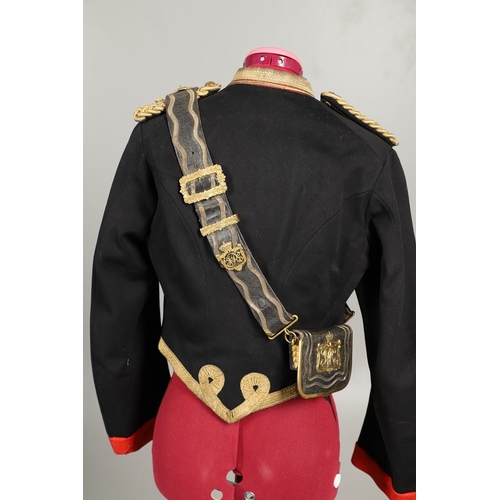 397 - A FINE VICTORIAN ROYAL ARTILLERY MESS UNIFORM WITH BELT AND POUCH WORN BY ALEXANDER RICHARD KIRKPATR... 