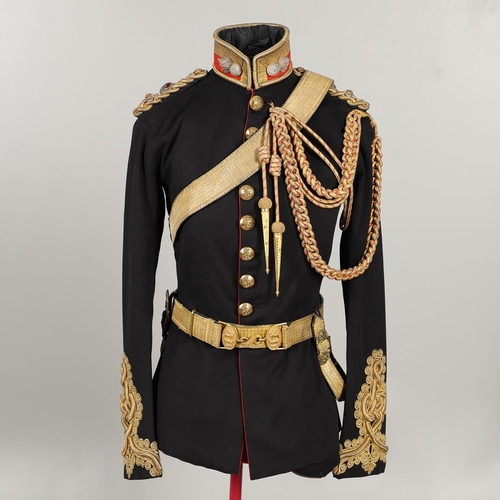 398 - THE MAGNIFICENT ROYAL ARTILLERY UNIFORM OF MAJOR GENERAL SIR GEORGE McKENZIE FRANKS KCB. The black u... 