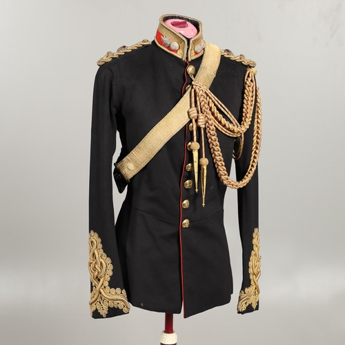 398 - THE MAGNIFICENT ROYAL ARTILLERY UNIFORM OF MAJOR GENERAL SIR GEORGE McKENZIE FRANKS KCB. The black u... 