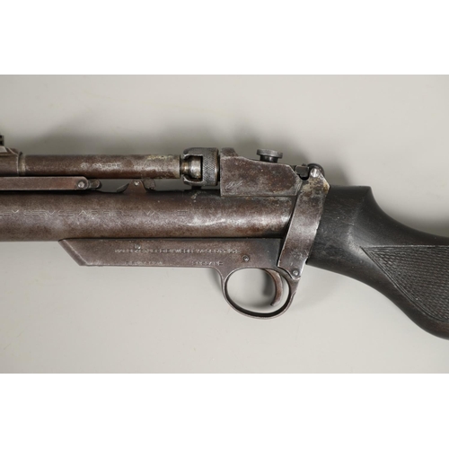 42 - A WEBLEY SERVICE AIR RIFLE MARK II. With a 64.5cm interchangeable barrel marked .25 calibre and numb... 