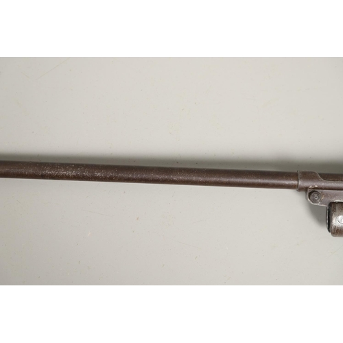 42 - A WEBLEY SERVICE AIR RIFLE MARK II. With a 64.5cm interchangeable barrel marked .25 calibre and numb... 