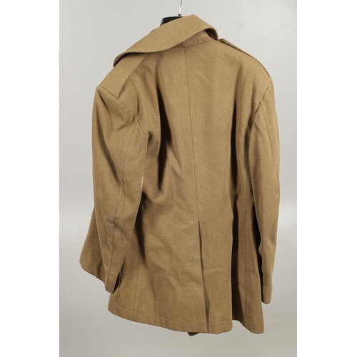 429 - TWO POST SECOND WORLD WAR US NAVY PEA COATS AND A SIMILAR ARMY COAT. A dark blue navy double breaste... 