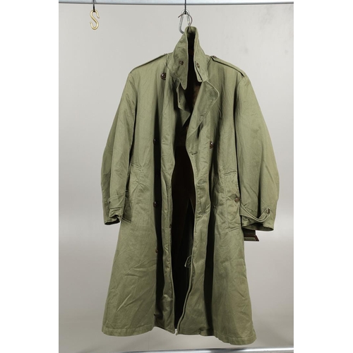 436 - A US ARMY OVERCOAT AND LINER. An American Army overcoat, double breasted with eight buttons, with co... 