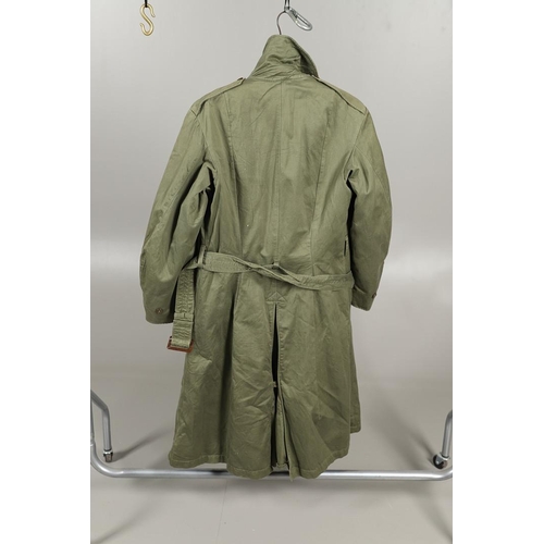 436 - A US ARMY OVERCOAT AND LINER. An American Army overcoat, double breasted with eight buttons, with co... 