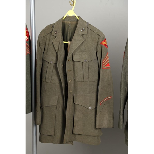 438 - A COLLECTION OF POST SECOND WORLD WAR US MARIE CORPS DRESS UNIFORM. A collection of US Marine Corps ... 