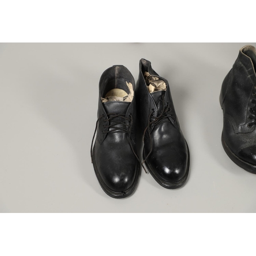 440 - A PAIR OF MILITARY ISSUE HOBNAIL BOOTS AND A COLLECTION OF SIMILAR MILITARY FOOTWEAR. A pair of size... 