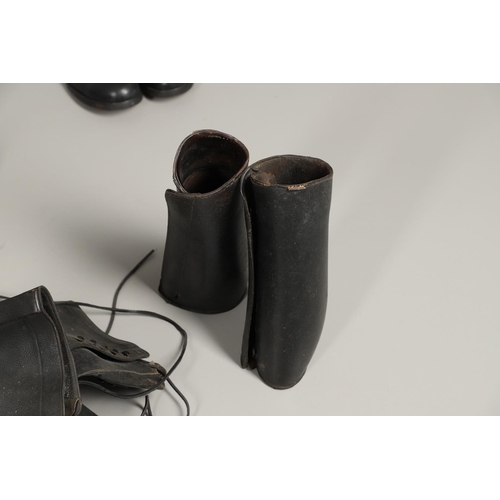 440 - A PAIR OF MILITARY ISSUE HOBNAIL BOOTS AND A COLLECTION OF SIMILAR MILITARY FOOTWEAR. A pair of size... 