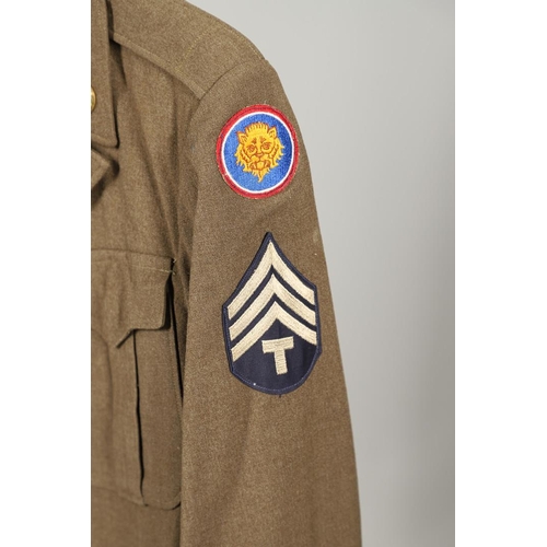 441 - A COLLECTION OF SECOND WORLD WAR AND LATER AMERICAN MILITARY UNIFORM. A 1944 pattern Wool field jack... 