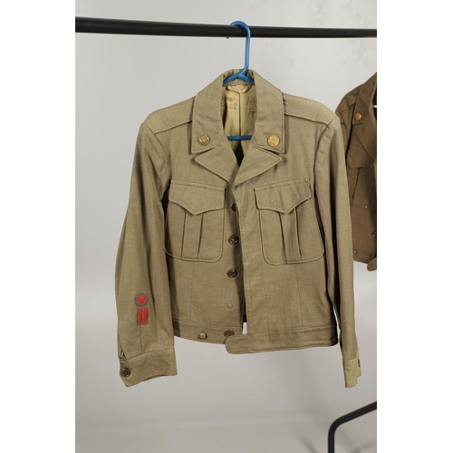 441 - A COLLECTION OF SECOND WORLD WAR AND LATER AMERICAN MILITARY UNIFORM. A 1944 pattern Wool field jack... 