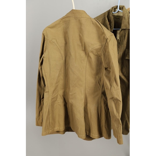 445 - A MID 20TH CENTURY AMERICAN FLYING JACKET, A MODERN N-3B FLYING JACKET AD OTHERS. A brown leather fl... 