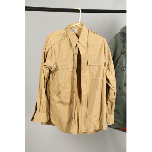 445 - A MID 20TH CENTURY AMERICAN FLYING JACKET, A MODERN N-3B FLYING JACKET AD OTHERS. A brown leather fl... 