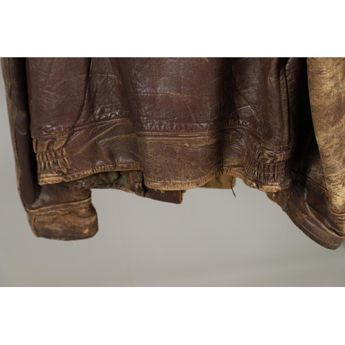 445 - A MID 20TH CENTURY AMERICAN FLYING JACKET, A MODERN N-3B FLYING JACKET AD OTHERS. A brown leather fl... 