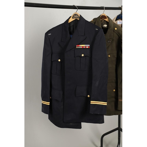 446 - A COLLECTION OF AMERICAN MILITARY UNIFORM TO INCLUDE A SECOND WORLD WAR UNIFORM. A US Army aircorps ... 