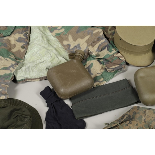 450 - A LARGE COLLECTION OF ASSORTED MILITARY UNIFORM, HEADGEAR AND MISCELLANEOUS ITEMS. A collection of a... 