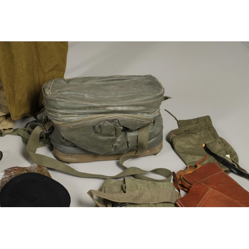 450 - A LARGE COLLECTION OF ASSORTED MILITARY UNIFORM, HEADGEAR AND MISCELLANEOUS ITEMS. A collection of a... 