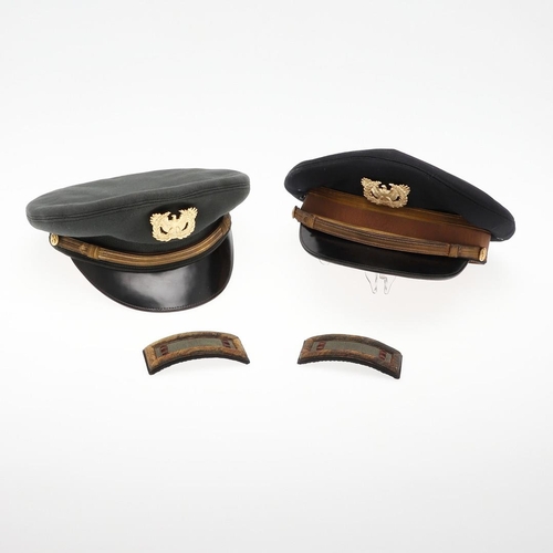 TWO POST WAR AMERICAN ARMY WARRANT OFFICERS PEAKED CAPS AND SHOULDER ...