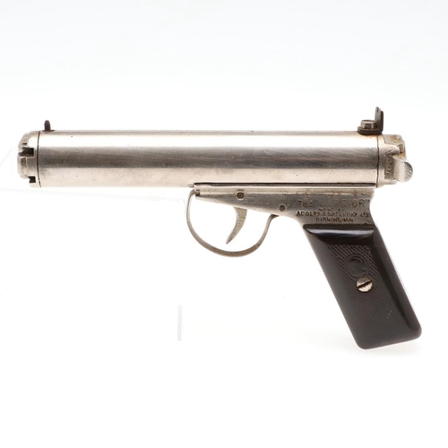 47 - AN ACCLES AND SHELVOKE 'WARRIOR' .177 AIR PISTOL. An air pistol with chromed body marked 'The 
