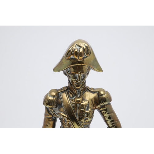 484 - A FINE 19TH CENTURY BRASS DOOR STOP IN THE FORM OF ADMIRAL LORD NELSON. A large brass doorstop in th... 