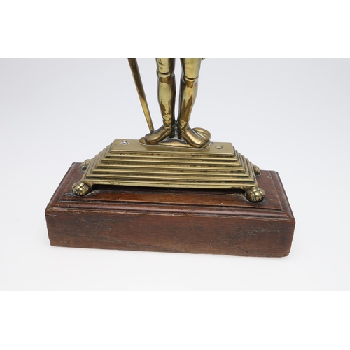 484 - A FINE 19TH CENTURY BRASS DOOR STOP IN THE FORM OF ADMIRAL LORD NELSON. A large brass doorstop in th... 