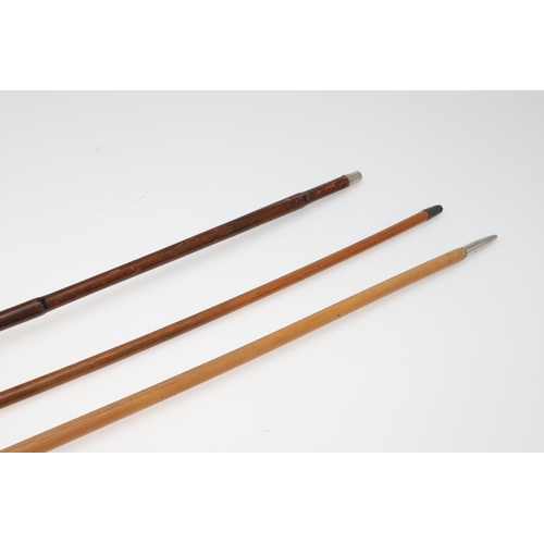 492 - A COLLECTION OF THREE SWAGGER STICKS FOR WELSH OR WELSH RELATED REGIMENTS. Three swagger sticks, the... 