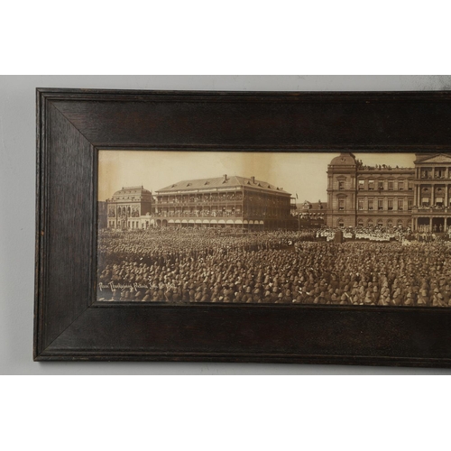 495 - A PANORAMIC PHOTOGRAPH 'PEACE THANKSGIVING PRETORIA JUNE 8TH 1902' BY HORACE NICHOLLS. An extensive ... 