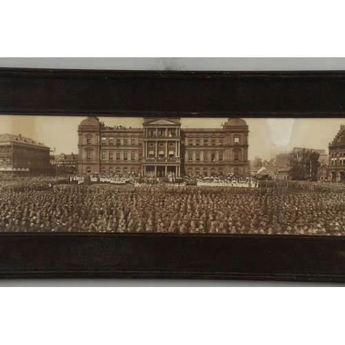 495 - A PANORAMIC PHOTOGRAPH 'PEACE THANKSGIVING PRETORIA JUNE 8TH 1902' BY HORACE NICHOLLS. An extensive ... 