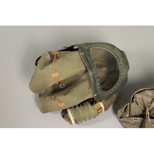 497 - A SECOND WORLD WAR BABY's  GAS MASK. A rare British Baby Gas mask or C3 Babies protective helmet, st... 