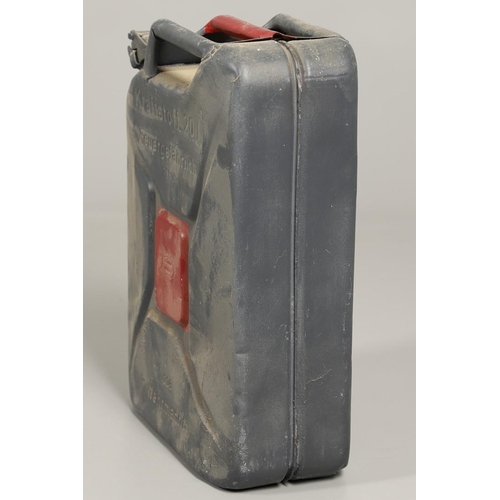 499 - A SECOND WORLD WAR GERMAN JERRY CAN. A 1943 German Jerry Can, marked 'Kraststoff 20l, Feuergefahrlic... 