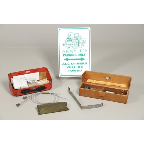 512 - A TOOL KIT FOR A 1942 FORD JEEP AND OTHER RELATED ITEMS. An extensive tool kit for a 1942 Ford Jeep ... 