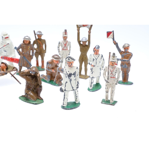 520 - A COLLECTION OF EARLY AMERICAN PAINTED LEAD TOY SOLDIERS. A mixed collection of toy soldiers includi... 