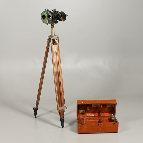 523 - A SECOND WORLD WAR OR LATER MILITARY BINOCULAR TELESCOPE GUNSIGHT ON TRIPOD BASE. A pair of Ross 7 x... 