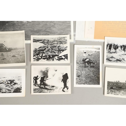 529 - AN INTERESTING COLLECTION OF SECOND WORLD WAR PHOTOGRAPHS TO INCLUDE IMAGES OF TANKS LANDING AT NORM... 