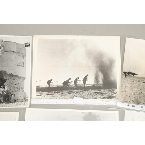 529 - AN INTERESTING COLLECTION OF SECOND WORLD WAR PHOTOGRAPHS TO INCLUDE IMAGES OF TANKS LANDING AT NORM... 