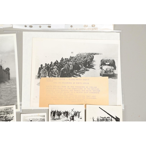 529 - AN INTERESTING COLLECTION OF SECOND WORLD WAR PHOTOGRAPHS TO INCLUDE IMAGES OF TANKS LANDING AT NORM... 