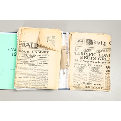 530 - AN INTERESTING COLLECTION OF SECOND WORLD WAR NEWSPAPERS. A collection of Second World War period ne... 