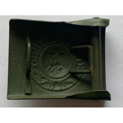 535 - A SECOND WORLD WAR GERMAN WARTIME BELT BUCKLE. A Second World War German Army Belt buckle, a wartime... 